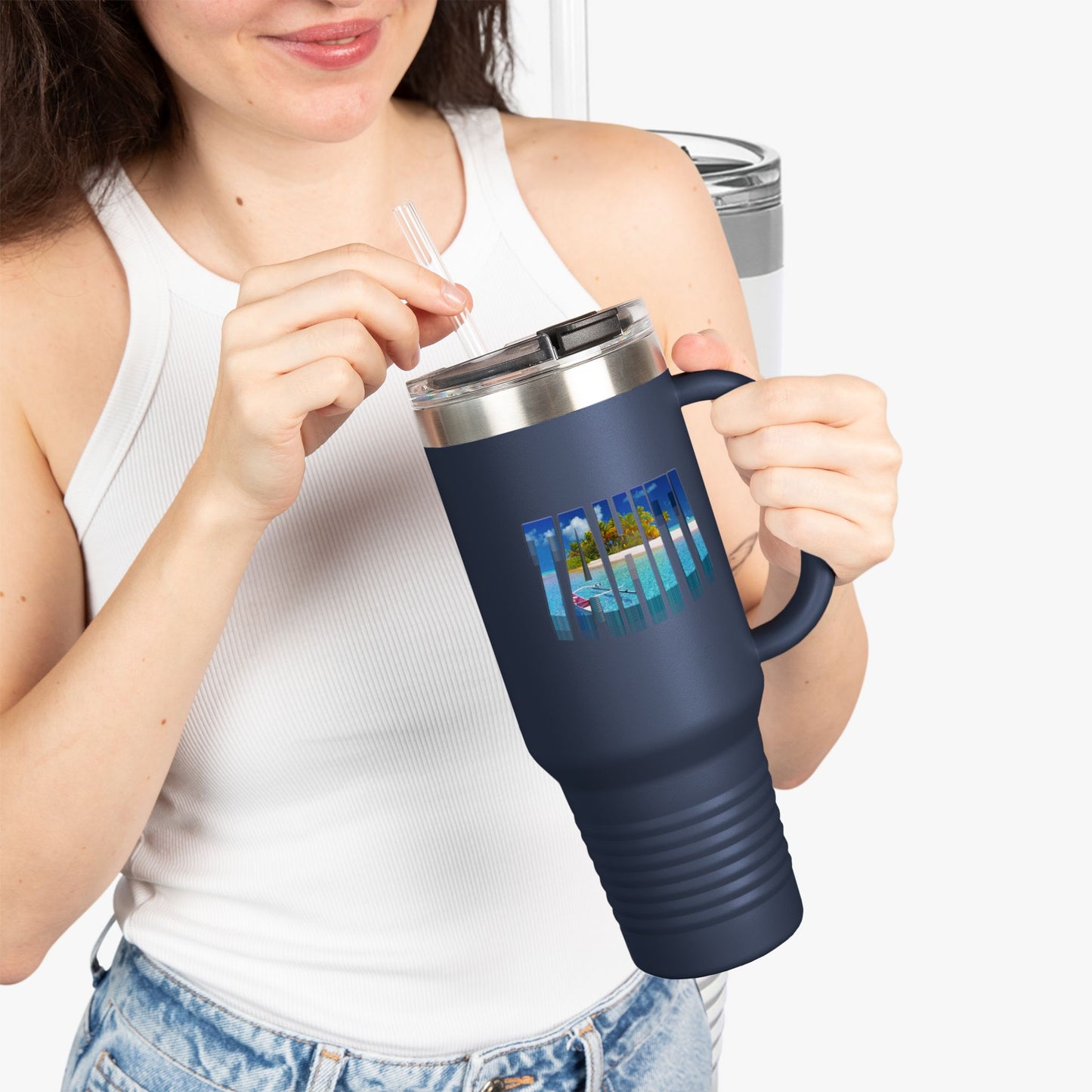 Tahiti Insulated Travel Tumbler, 40oz | Perfect for Adventures, Road Trips, Gifts, Summer Fun, Beach Days, Outdoor Activities