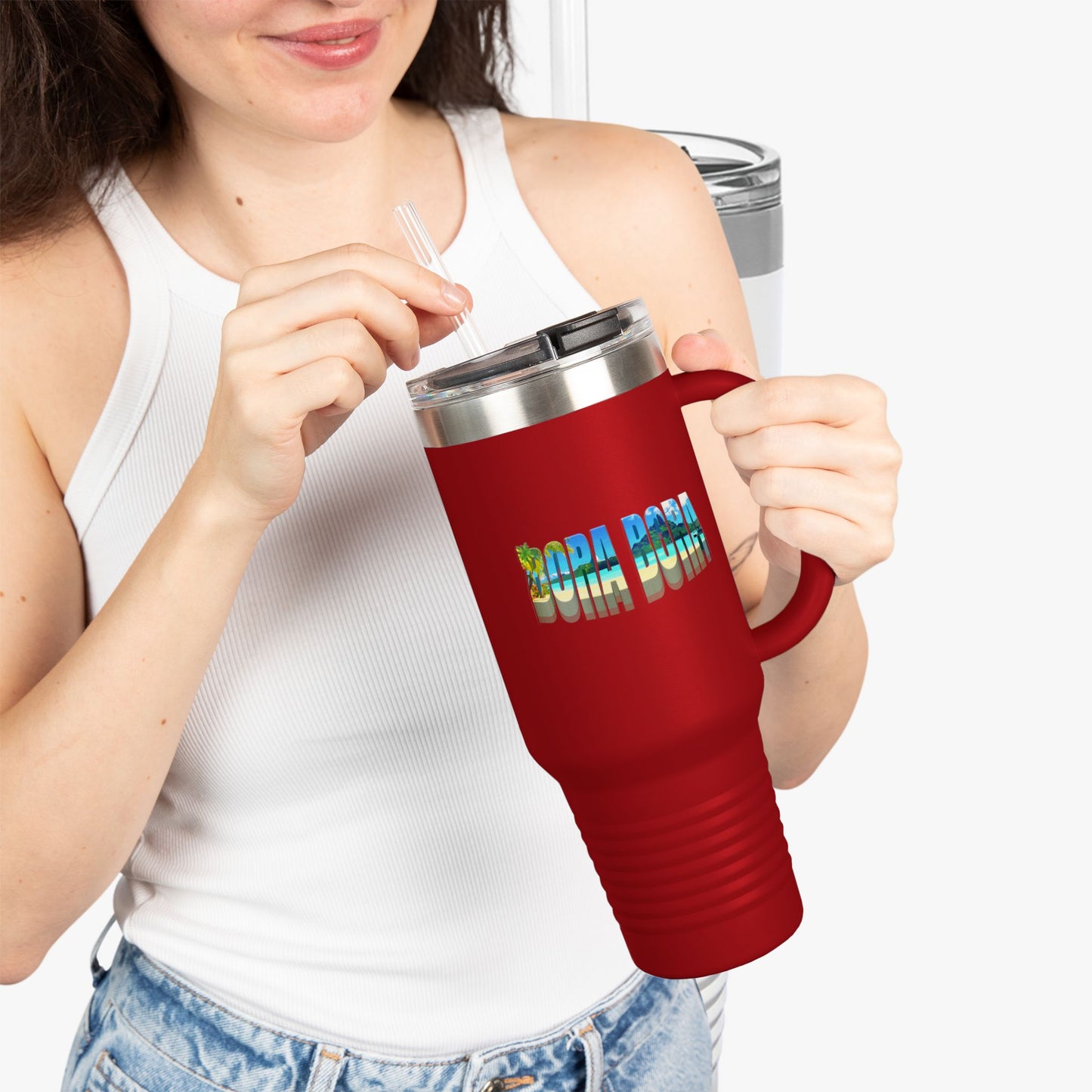 Bora Bora Insulated Travel Tumbler, 40oz | Perfect for Adventures, Road Trips, Gifts, Summer Fun, Beach Days, Outdoor Activities