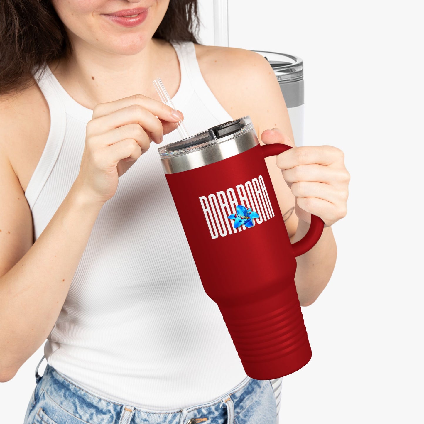 Bora Bora Insulated Travel Tumbler, 40oz | Perfect for Adventures, Road Trips, Gifts, Summer Fun, Beach Days, Outdoor Activities