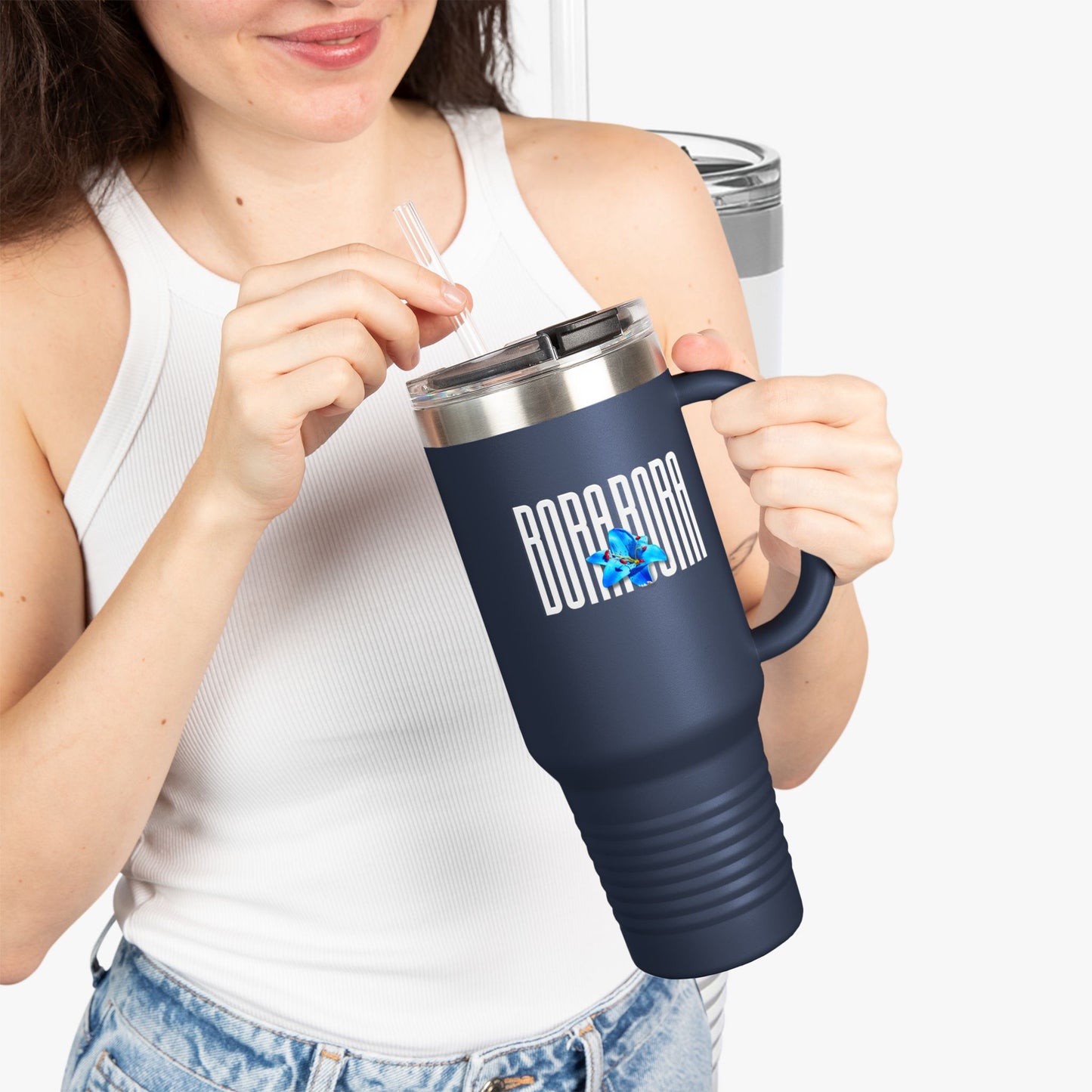 Bora Bora Insulated Travel Tumbler, 40oz | Perfect for Adventures, Road Trips, Gifts, Summer Fun, Beach Days, Outdoor Activities