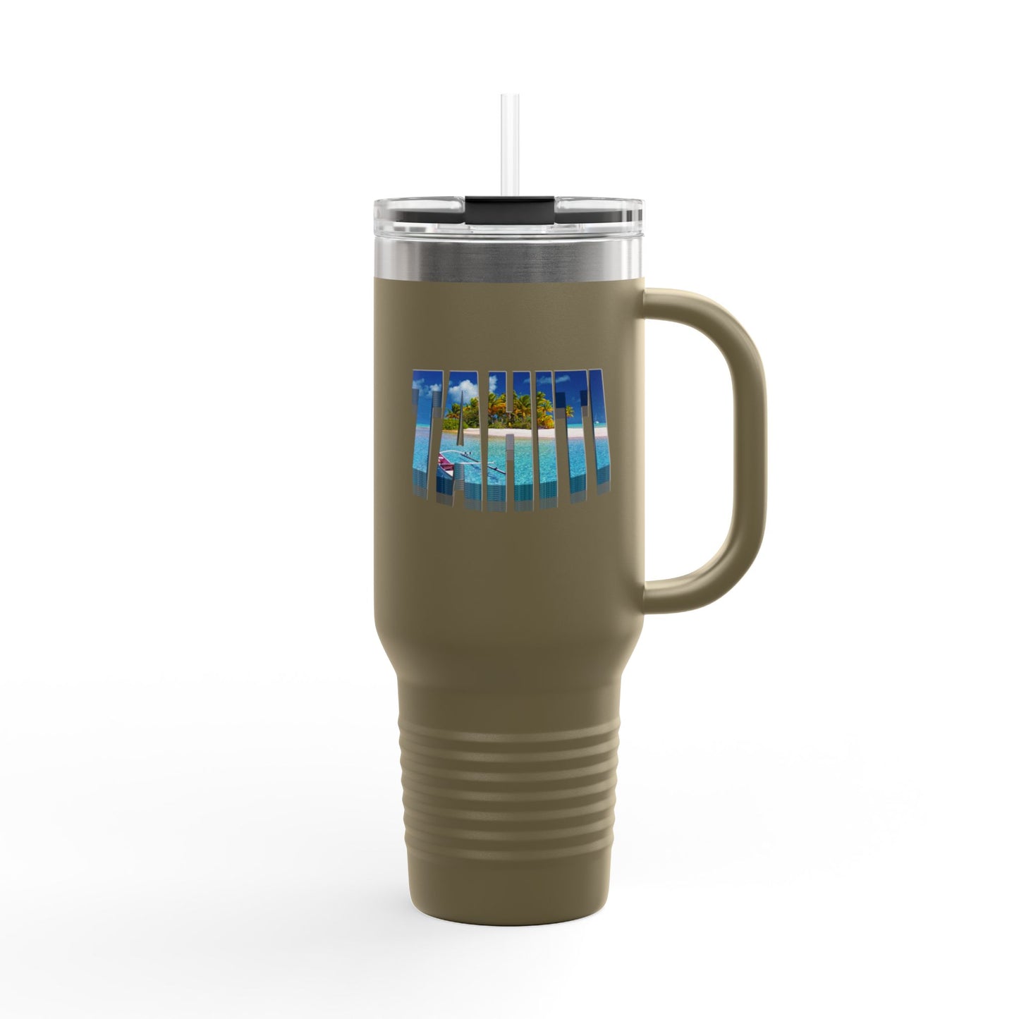 Tahiti Insulated Travel Tumbler, 40oz | Perfect for Adventures, Road Trips, Gifts, Summer Fun, Beach Days, Outdoor Activities