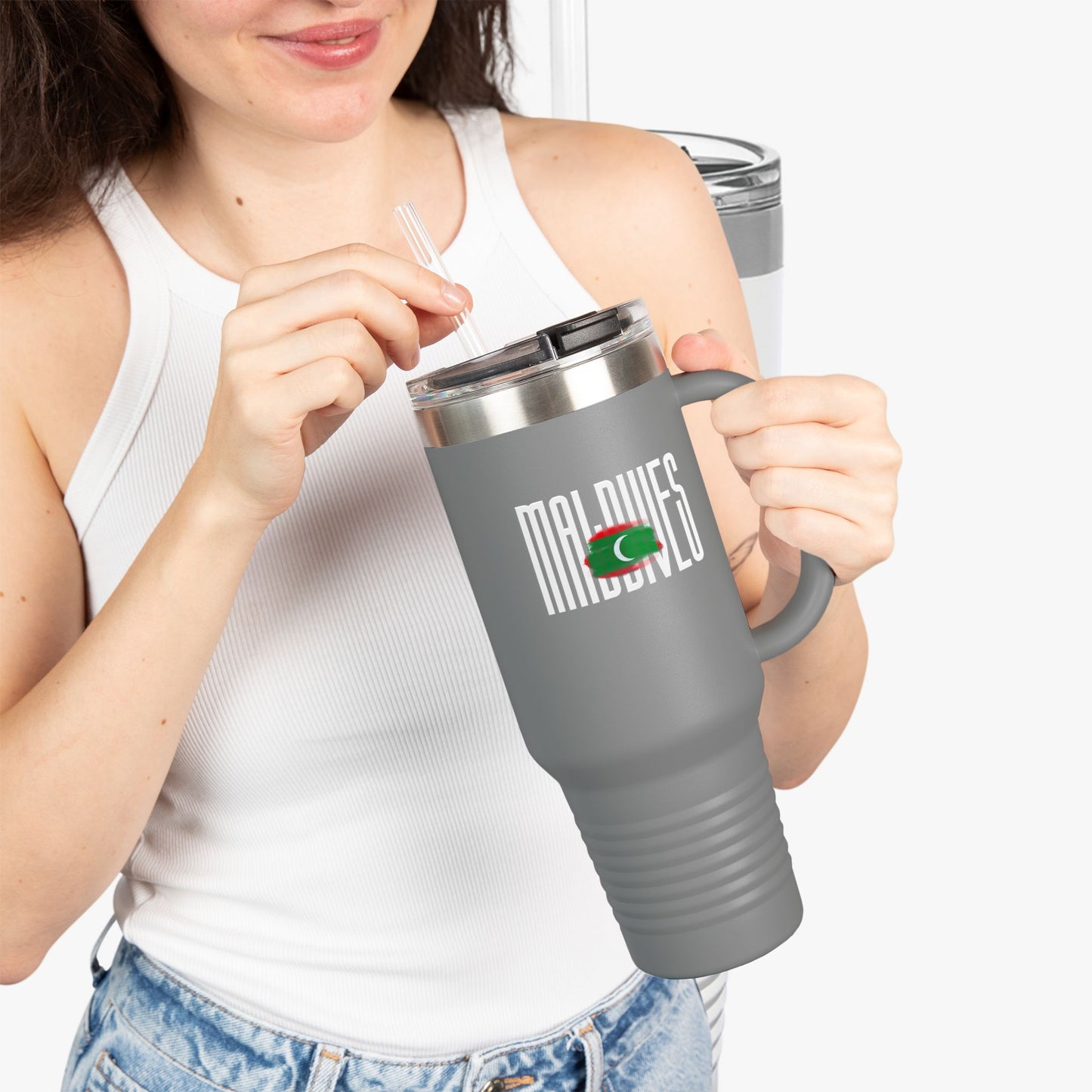 Maldives Insulated Travel Tumbler, 40oz | Perfect for Adventures, Road Trips, Gifts, Summer Fun, Beach Days, Outdoor Activities