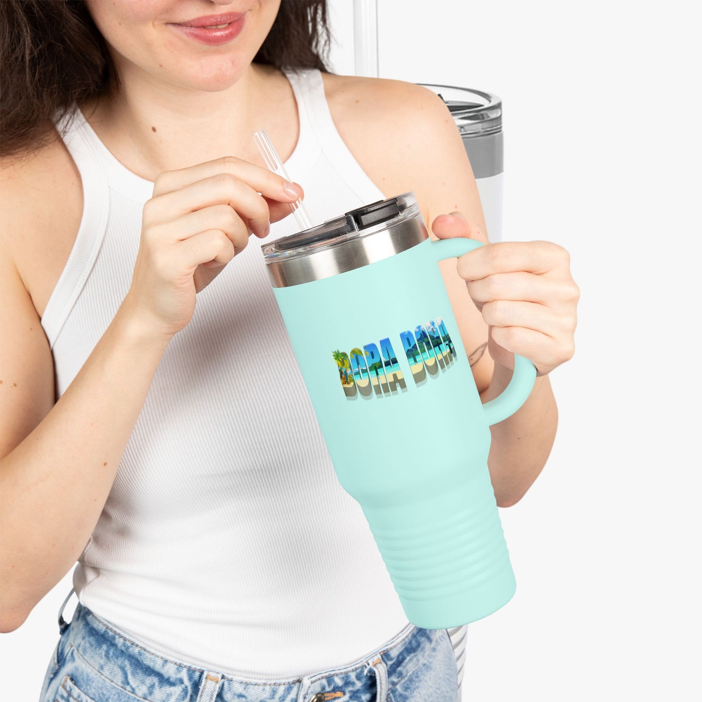 Bora Bora Insulated Travel Tumbler, 40oz | Perfect for Adventures, Road Trips, Gifts, Summer Fun, Beach Days, Outdoor Activities