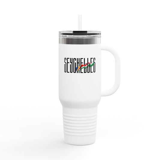Seychelles Insulated Travel Tumbler, 40oz | Perfect for Adventures, Road Trips, Gifts, Summer Fun, Beach Days, Outdoor Activities