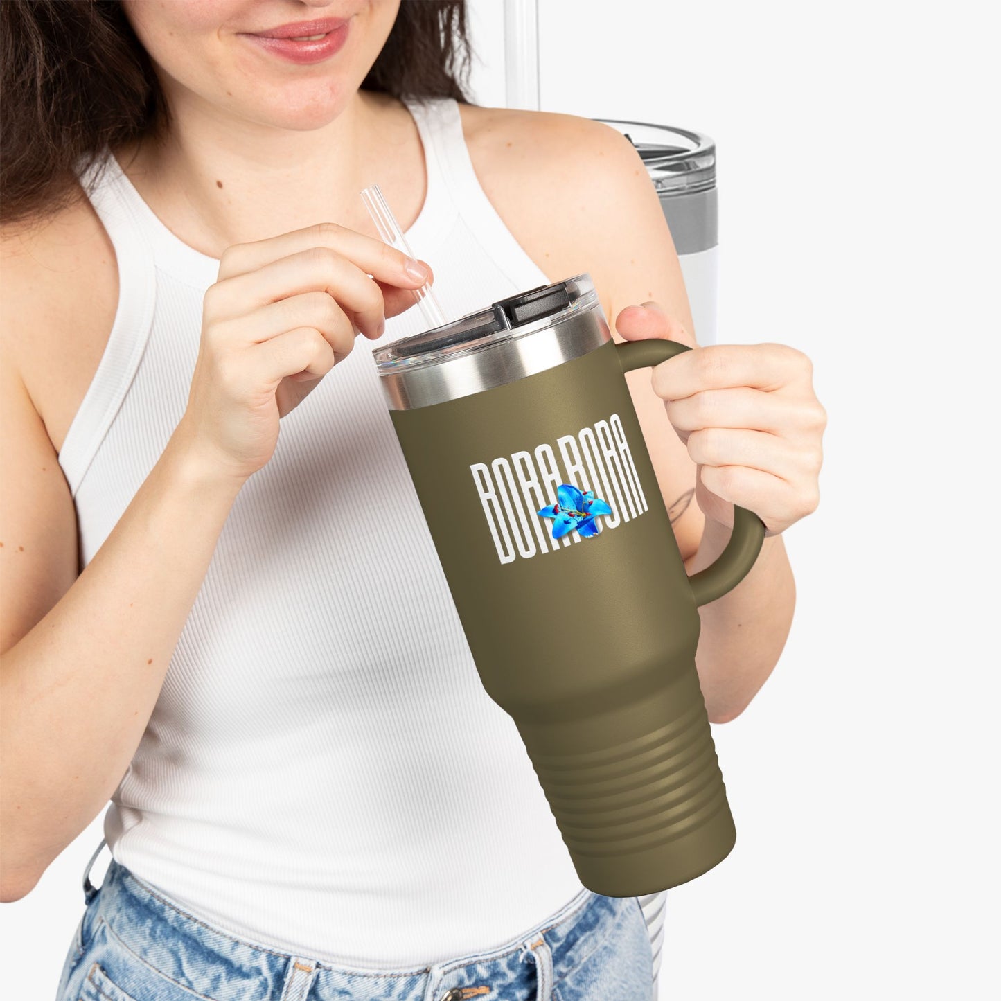 Bora Bora Insulated Travel Tumbler, 40oz | Perfect for Adventures, Road Trips, Gifts, Summer Fun, Beach Days, Outdoor Activities